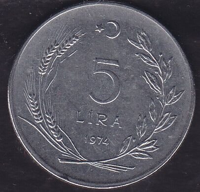 1974 Yılı 5 Lira