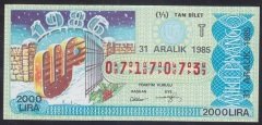 1985 31 ARALIK TAM BİLET T SERİSİ