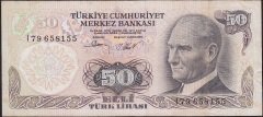 6.Emisyon 2.Tertip 50 Lira I79 658155 Çok Temiz