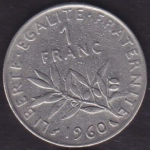 Fransa 1 Frank 1960