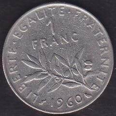 Fransa 1 Frank 1960
