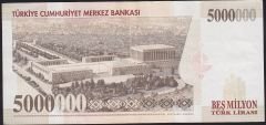 7.Emisyon 5 000 000 Lira F78 520043 Çok Çok Temiz+
