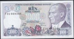 7.Emisyon 2.Tertip 1000 Lira F31 669346 Çil