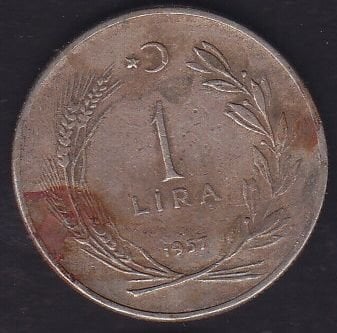 1957 Yılı 1 Lira