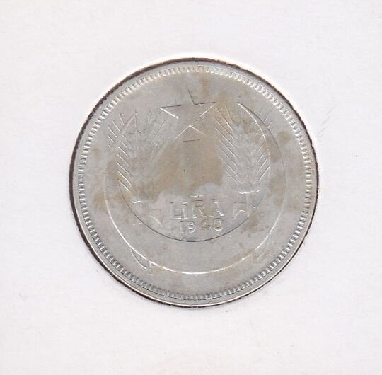 1940 Yılı 1 Lira Gümüş