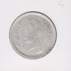 1940 Yılı 1 Lira Gümüş