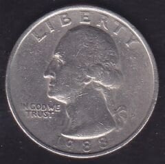 Amerika Çeyrek Dolar 1988 P