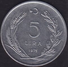 1975 Yılı 5 Lira