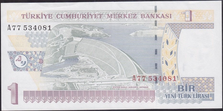 8.Emisyon 1 YTL A77 534081 Ççt Çilaltı