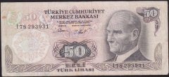6.Emisyon 2.Tertip 50 Lira I78 293931 Çok Temiz