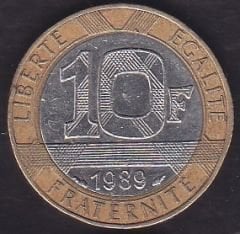 Fransa 10 Frank 1989