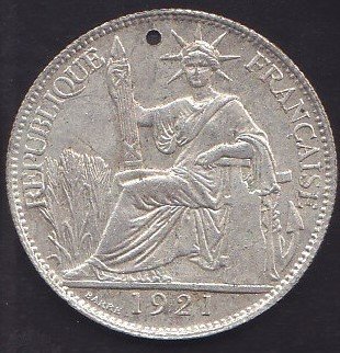 İNDOCHİNA 20 CENT 1921 GÜMÜŞ KAPLAMA eski para fiyatları