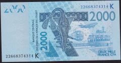 Batı Afrika 2000 Frank 2022 Çil Senegal Pick 716K