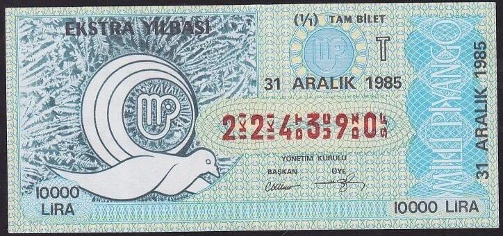 1985 31 Aralık Tam Bilet - T Serisi - Ekstra Yılbaşı