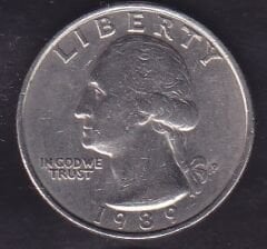 Amerika Çeyrek Dolar 1989 P