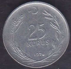 1974 YILI 25 KURUŞ