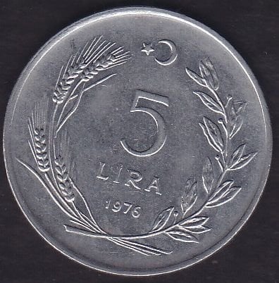 1976 Yılı 5 Lira