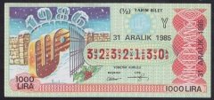 1985 31 ARALIK YARIM BİLET Y SERİSİ