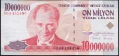 7.Emisyon 10 000 000 Lira D04 451496 Çok Temiz+