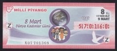 2012 9 MART YARIM BİLET - DÜNYA KADINLAR GÜNÜ
