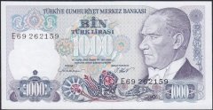 7.Emisyon 1.Tertip 1000 Lira E69 262159 Çil