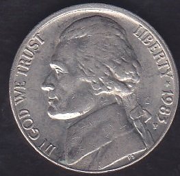 AMERİKA 5 CENT 1983 P eski para değerleri