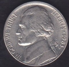 AMERİKA 5 CENT 1983 P eski para değerleri