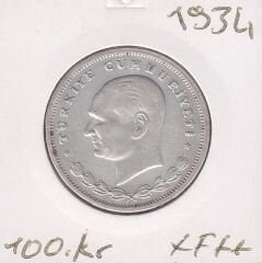 1934 Yılı 100 Kuruş Gümüş