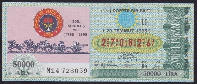 1995 29 TEMMUZ ÇEYREK BİLET