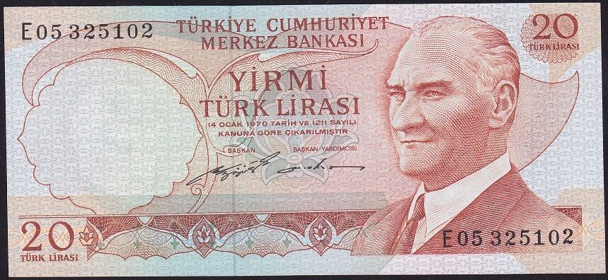 6.Emisyon 2.Tertip 20 Lira E05 325102 Çilaltı Çil
