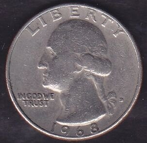 Amerika Çeyrek Dolar 1968 D
