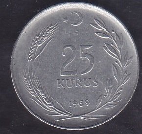 1969 YILI 25 KURUŞ