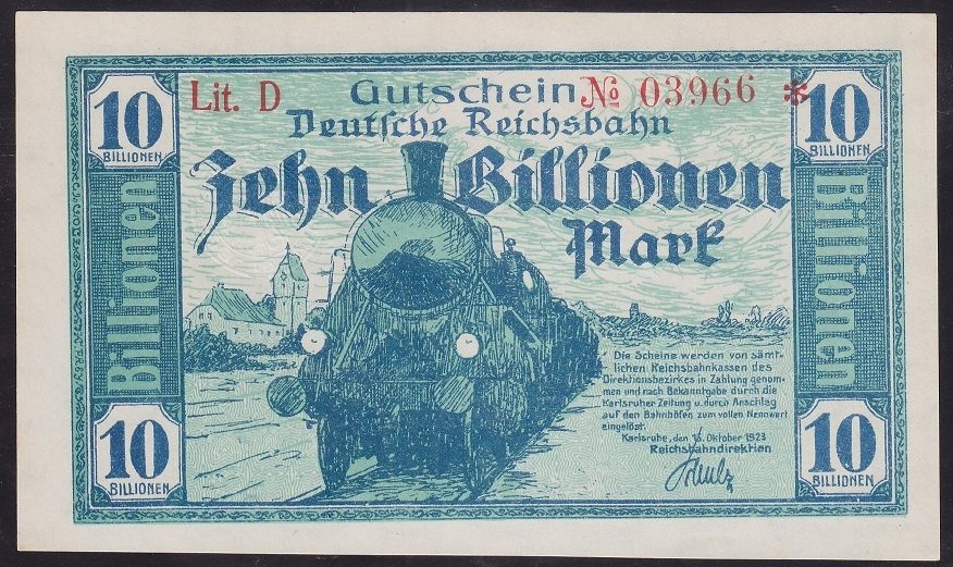 ALMANYA 10 TRİLYON MARK  1923 ÇİL