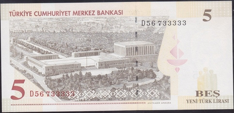 8.Emisyon 5 YTL D56 733333 Çil