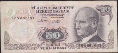 6.Emisyon 2.Tertip 50 Lira I68 662081 Çok Temiz