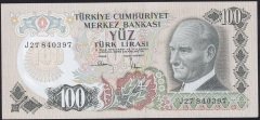 6.Emisyon 3.Tertip 100 Lira J27 840397 Çil