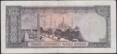 5.EMİSYON 2.TERTİP 500 LİRA O16 02342 ÇOK TEMİZ ( DÜZLENMİŞ )