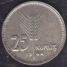 1944 Yılı 25 Kuruş