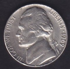 AMERİKA 5 CENT 1969 D