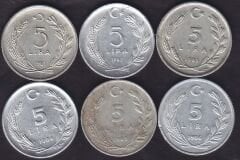 1981-82-83-84-85-86 Yılları 5 lira