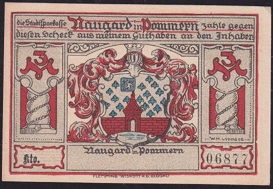 Almanya 3 Mark Notgeld 1920 Çil