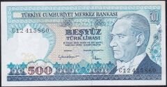 7.Emisyon 2.Tertip 500 Lira C12 415860 Çil