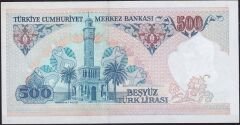 7.Emisyon 2.Tertip 500 Lira C12 415860 Çil