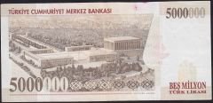 7.Emisyon 5 000 000 Lira J07 908806 Çok Temiz+