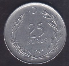 1968 YILI 25 KURUŞ