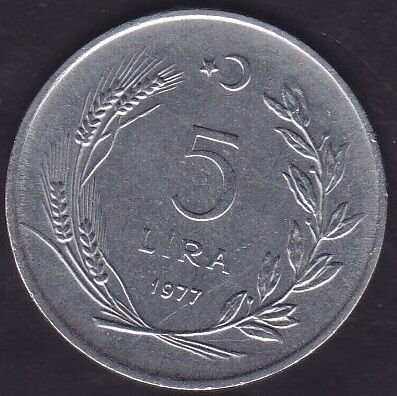 1977 Yılı 5 Lira