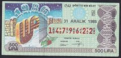 1985 31 ARALIK ÇEYREK BİLET N SERİSİ
