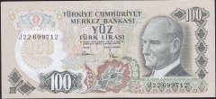 6.Emisyon 3.Tertip 100 Lira J22 699712 Çilaltı