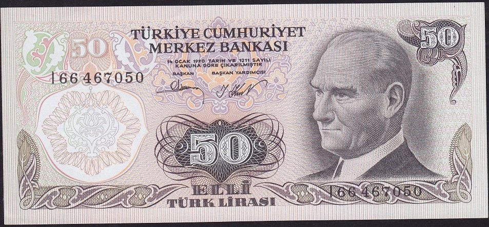 6.Emisyon 2.Tertip 50 Lira I66 467050 Çilaltı