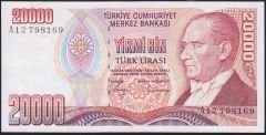 7.Emisyon 1.Tertip 20000 Lira A12 798169 Çilaltı Çil